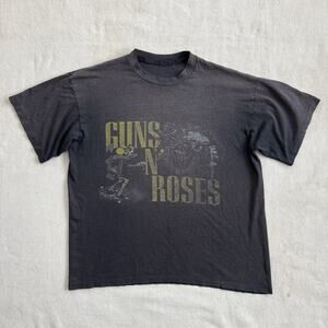 Vintage 80s Guns N Roses Was Here Banned Tour Rock Band L.A. Guns T-Shirt XL